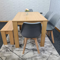 Dining Table Set with 4 Chairs Dining Room and Kitchen table set of 4, and Bench