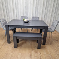 Dining Table Set with 4 Chairs Dining Room, Kitchen table set of 4, and Bench