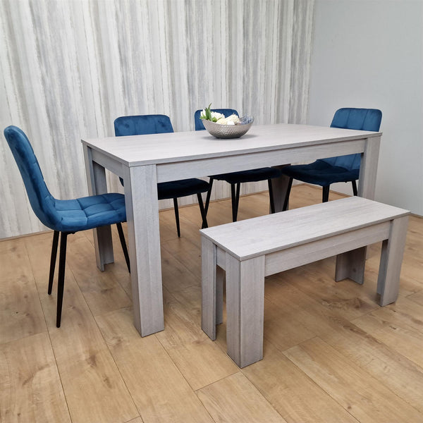 Dining Table Set with 4 Chairs Dining Room, Kitchen table set of 4, and Bench