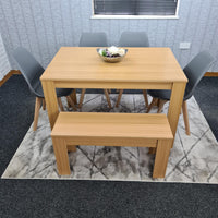 Dining Table Set with 4 Chairs Dining Room and Kitchen table set of 4, and Benches