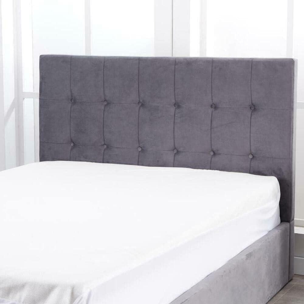 Ottoman Storage Bed grey 3ft single velvet cushioned bedroom