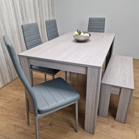 Dining Table Set with 4 Chairs Dining Room, Kitchen table set of 4, and Bench