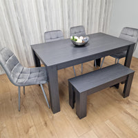 Dining Table Set with 4 Chairs Dining Room, Kitchen table set of 4, and Bench