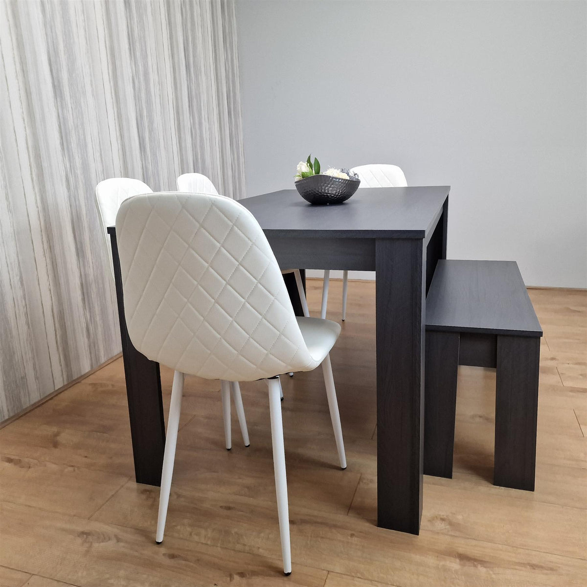 Dining Table Set with 4 Chairs Dining Room, Kitchen table set of 4, and Bench