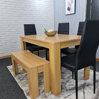 Dining Table Set with 4 Chairs Dining Room and Kitchen table set of 4, and Benches