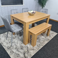 Dining Table Set with 4 Chairs Dining Room and Kitchen table set of 4, and Bench