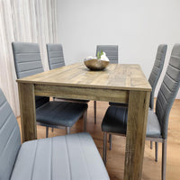 Dining Table Set with 6 Chairs Dining Room and Kitchen table set of 6