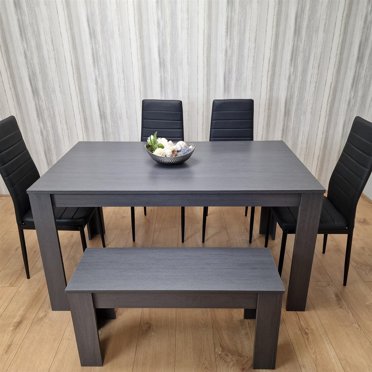 Dining Table Set with 4 Chairs and a Bench Dining Room and Kitchen table set of 4