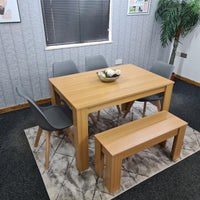 Dining Table Set with 4 Chairs Dining Room and Kitchen table set of 4, and Benches