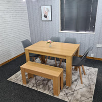 Dining Table Set with 4 Chairs Dining Room and Kitchen table set of 4, and Benches