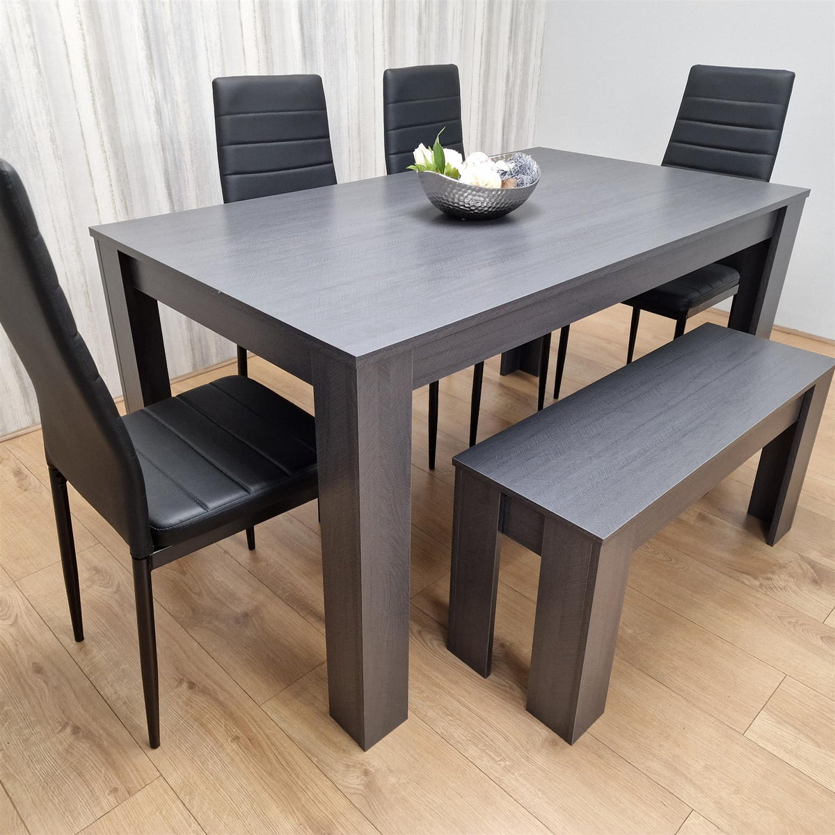 Dining Table Set with 4 Chairs and a Bench Dining Room and Kitchen table set of 4