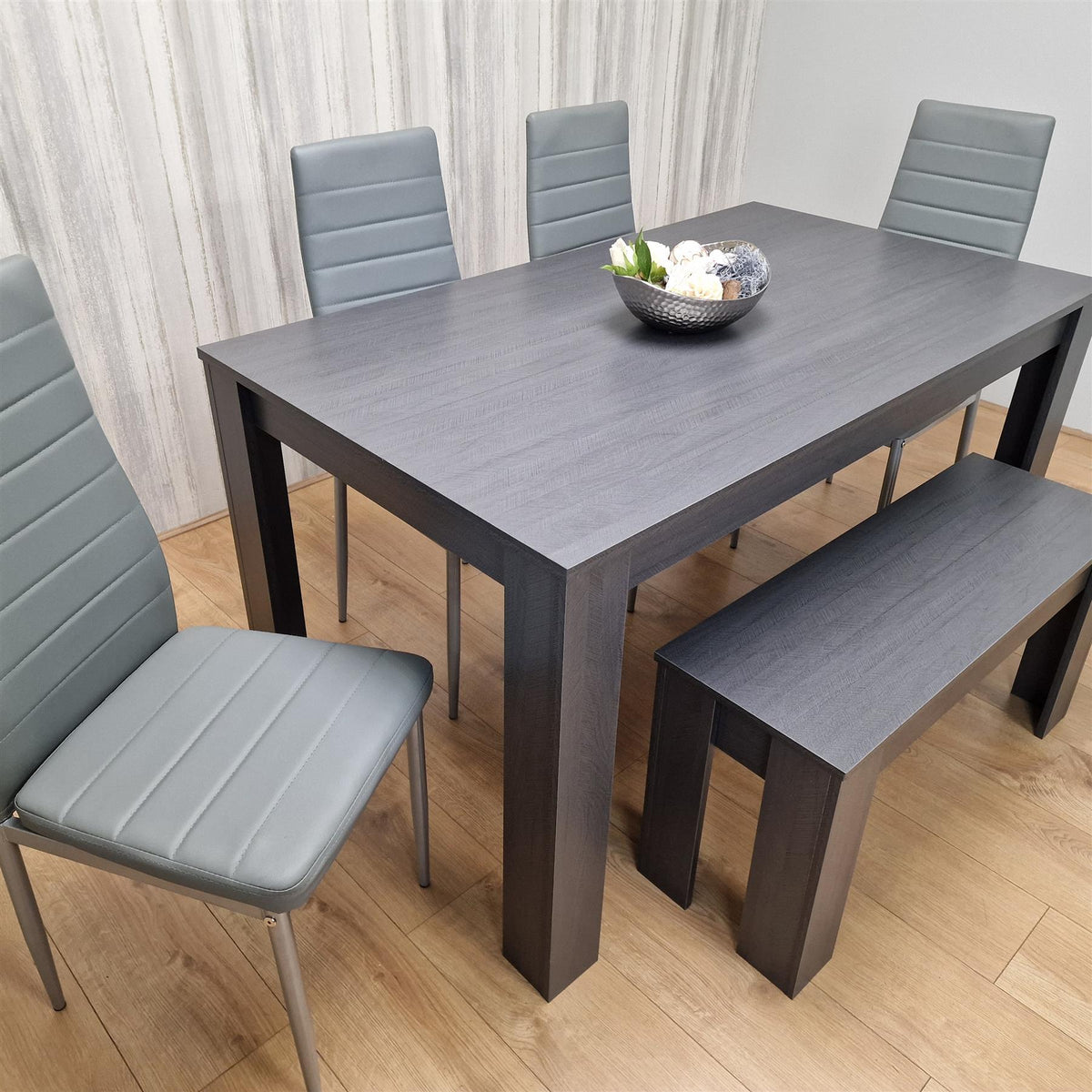 Dining Table Set with 4 Chairs and a Bench Dining Room and Kitchen table set of 4