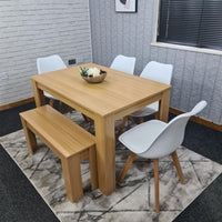 Dining Table Set with 4 Chairs Dining Room and Kitchen table set of 4, and Benches