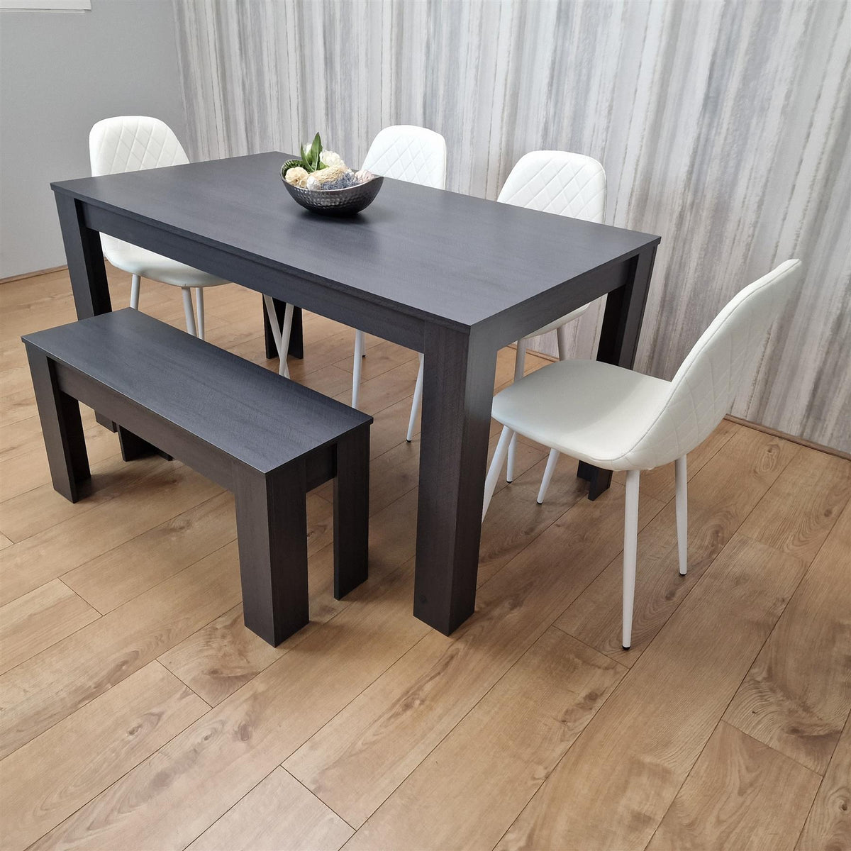 Dining Table Set with 4 Chairs Dining Room, Kitchen table set of 4, and Bench