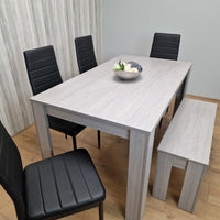 Dining Table Set with 4 Chairs Dining Room, Kitchen table set of 4, and Bench