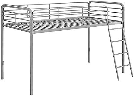 Mid Sleeper Bunk Bed kids 3ft single silver metal childrens bedroom furniture