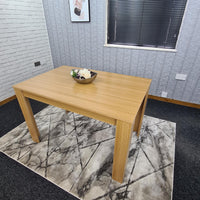 Dining Table Beige Wood Kitchen Place for 4 Seats, Dining Table Only (Beige H 75 x L 117 x W 77 cm)