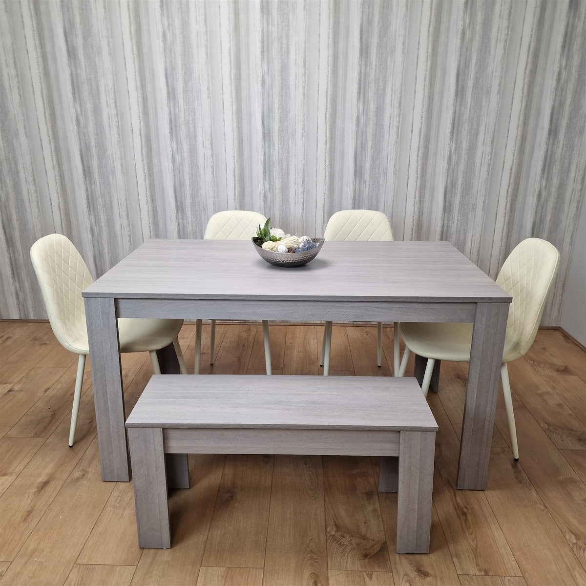 Dining Table Set with 4 Chairs Dining Room, Kitchen table set of 4, and Bench