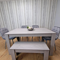 Dining Table Set with 4 Chairs Dining Room, Kitchen table set of 4, and Bench