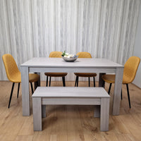 Dining Table Set with 4 Chairs Dining Room, Kitchen table set of 4, and Bench