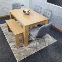 Dining Table Set with 4 Chairs Dining Room and Kitchen table set of 4, and Benches