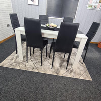 Dining Table Set with 6 Chairs Dining Room and Kitchen table set of 6