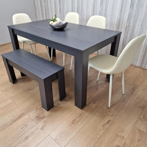 Dining Table Set with 4 Chairs and a Bench Dining Room and Kitchen table set of 4