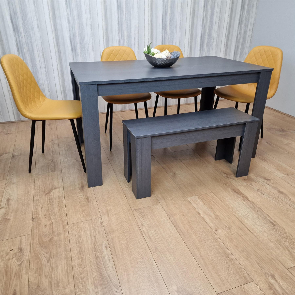 Dining Table Set with 4 Chairs Dining Room, Kitchen table set of 4, and Bench