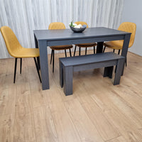 Dining Table Set with 4 Chairs Dining Room, Kitchen table set of 4, and Bench