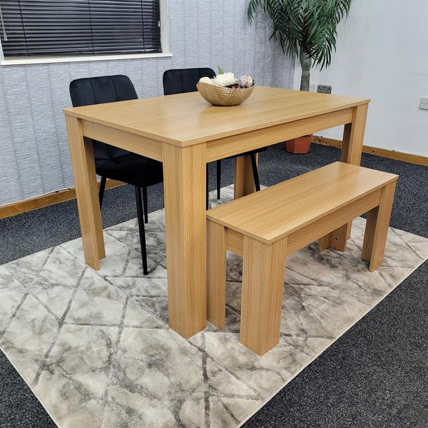 Dining Table Set with 2 Chairs Dining Room and Kitchen table set of 2, and Bench