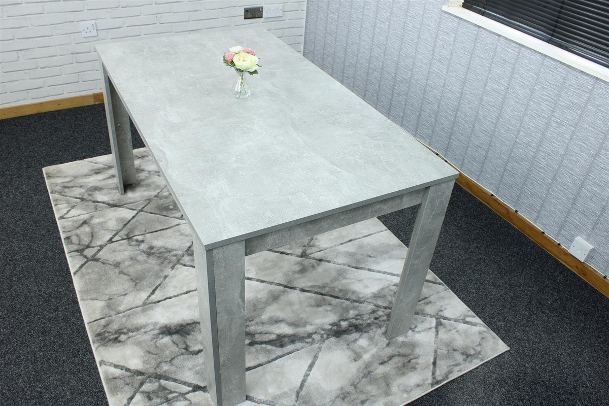 Wooden Dinning Table In Stone Grey Effect