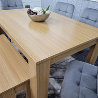 Dining Table Set with 4 Chairs Dining Room and Kitchen table set of 4, and Bench