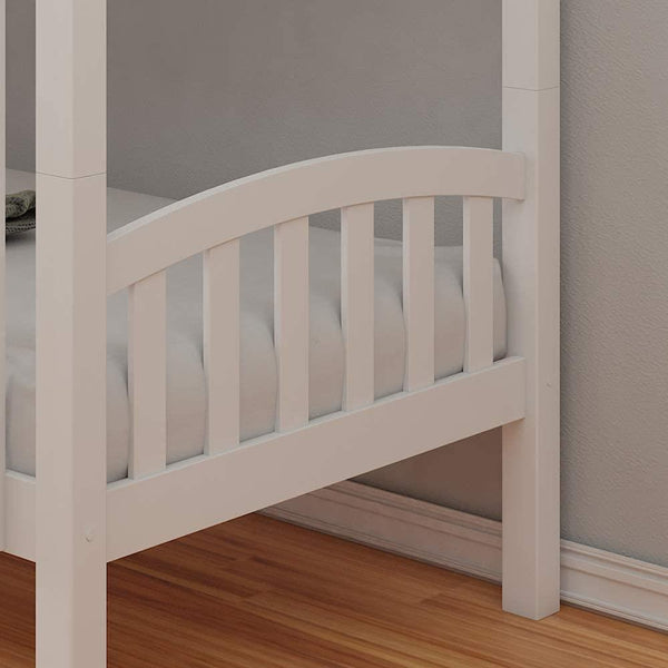 Bunkbed Kids white 3ft single wooden bunk bed with mattress childrens bedroom furniture