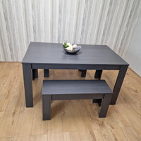 Dining Table Set with 2 Benches Dining Room and Kitchen table set of 2