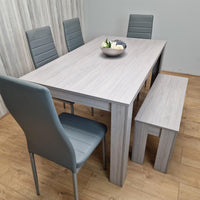 Dining Table Set with 4 Chairs Dining Room, Kitchen table set of 4, and Bench