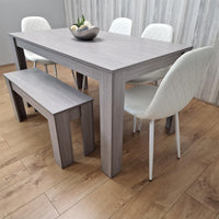 Dining Table Set with 4 Chairs Dining Room, Kitchen table set of 4, and Bench