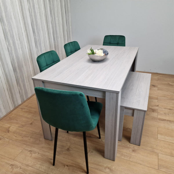 Dining Table Set with 4 Chairs Dining Room, Kitchen table set of 4, and Bench