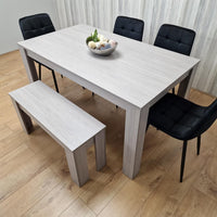 Dining Table Set with 4 Chairs Dining Room, Kitchen table set of 4, and Bench