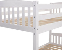 Bunkbed Kids white 3ft single wooden bunk bed childrens bedroom furniture