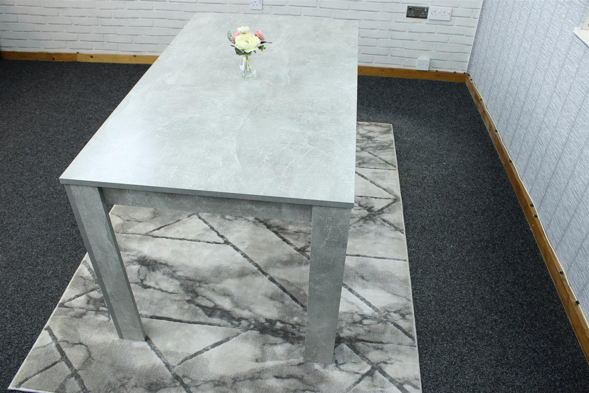 Wooden Dinning Table In Stone Grey Effect