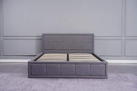 Ottoman Stoarge Bed grey small double 4ft fabric wooden bedroom
