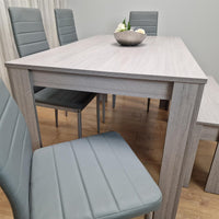 Dining Table Set with 4 Chairs Dining Room, Kitchen table set of 4, and Bench