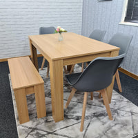 Dining Table Set with 4 Chairs Dining Room and Kitchen table set of 4, and Benches