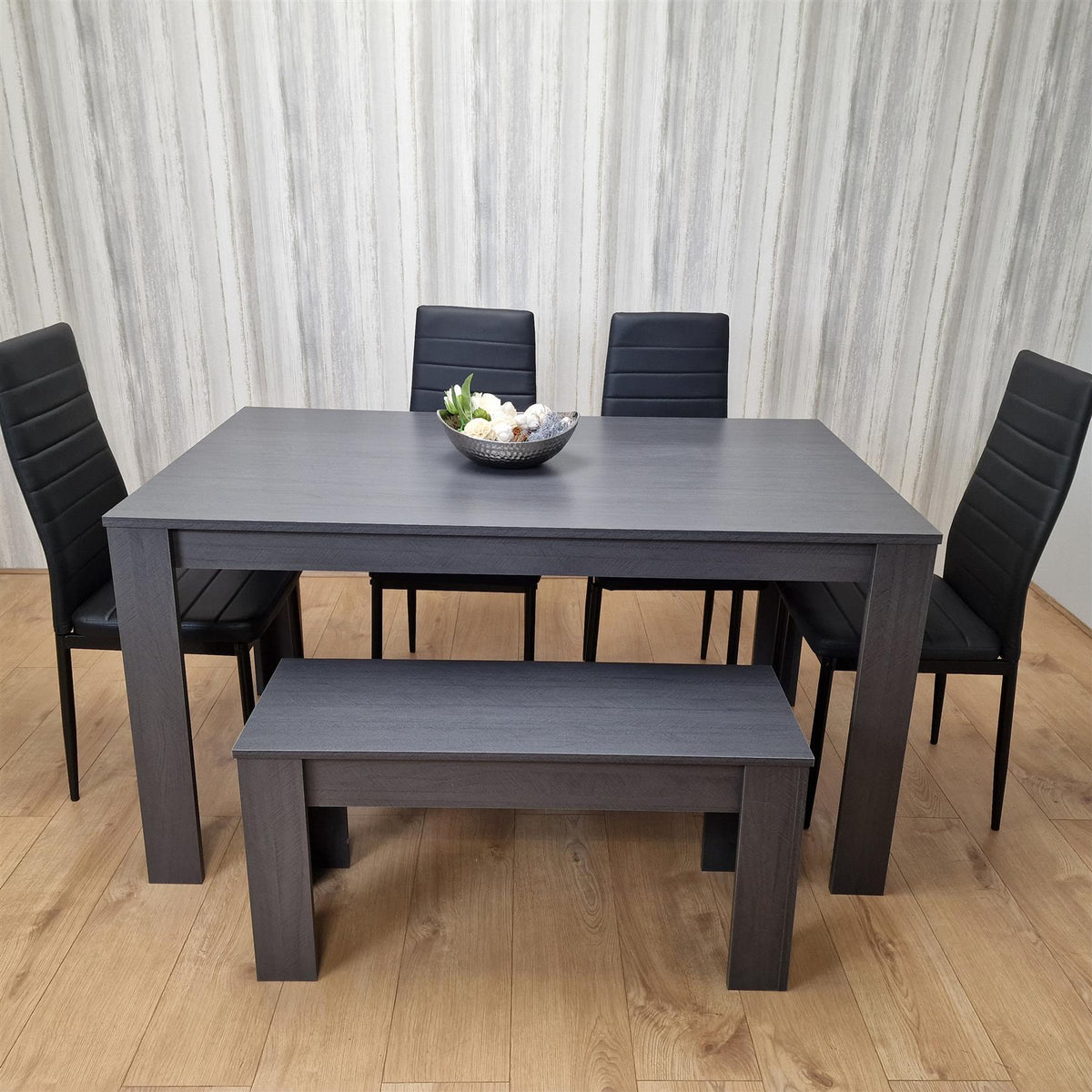 Dining Table Set with 4 Chairs and a Bench Dining Room and Kitchen table set of 4