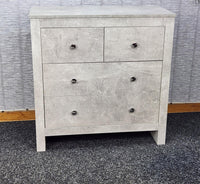 Grey Sideboard Cupboard Wooden Chest of 4 Drawers Cabinet Multi-Storage Unit