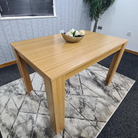 Dining Table Beige Wood Kitchen Place for 4 Seats, Dining Table Only (Beige H 75 x L 117 x W 77 cm)