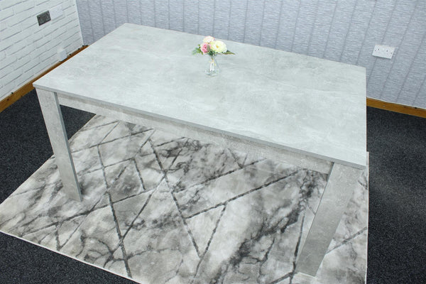 Wooden Dinning Table In Stone Grey Effect