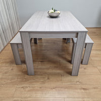 Dining Table Set with 2 Benches Dining Room and Kitchen table set of 2