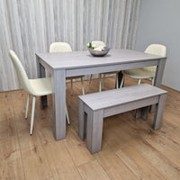 Dining Table Set with 4 Chairs Dining Room, Kitchen table set of 4, and Bench