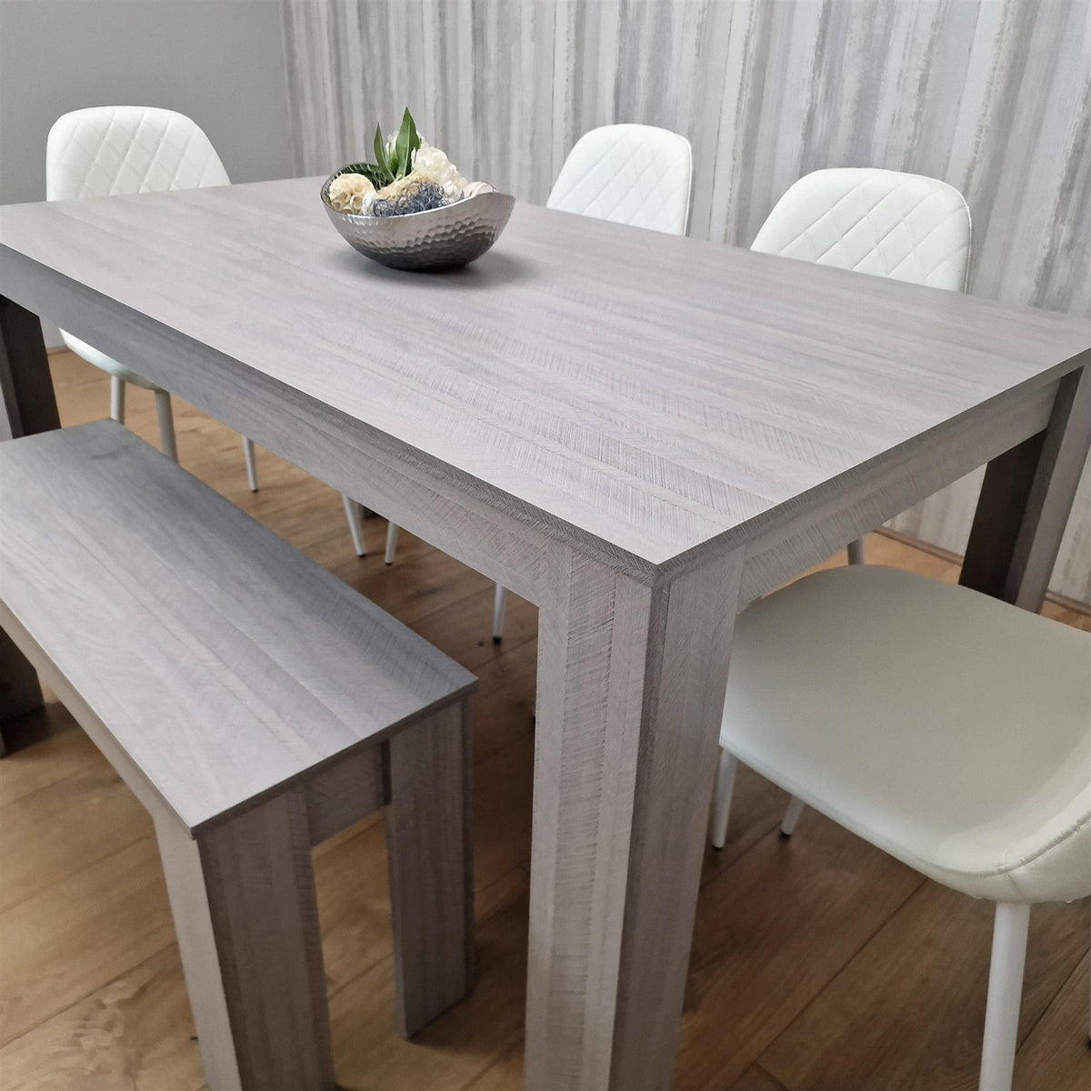 Dining Table Set with 4 Chairs Dining Room, Kitchen table set of 4, and Bench